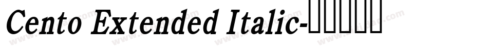 Cento Extended Italic字体转换